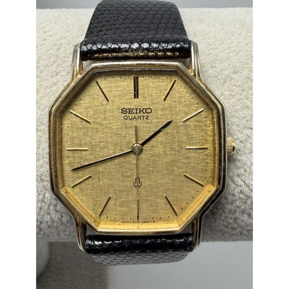 Seiko 6030-5590 Chariot Octagon New Battery Mens Watch 30MM 7.25" Vintage